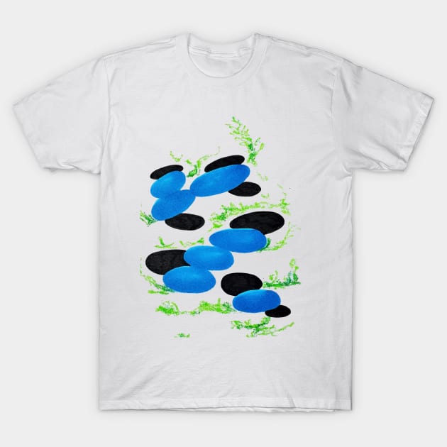 Water Stones Abstract T-Shirt by Kazyii